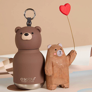 Бутылка-термос для напитков Asobu "Mini Bestie",медведь, 200 мл